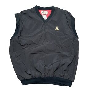 Elements Mens Vest Black V Neck Nylon Sleeveless Large Appalachian State VTG